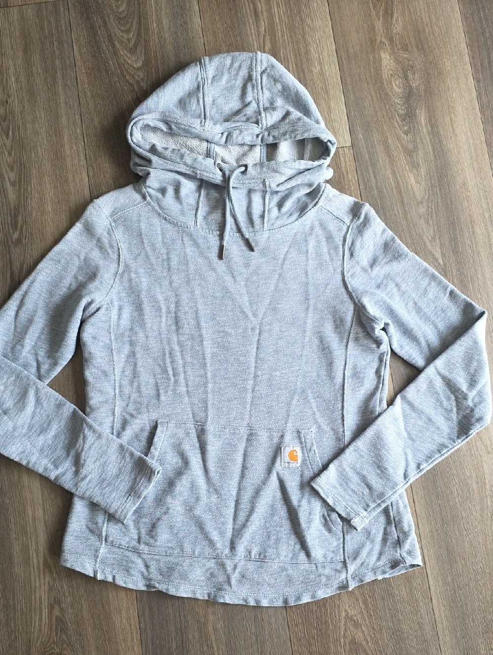 Carhartt Women's Heather Gray Hooded Pullover Sweatshirt
